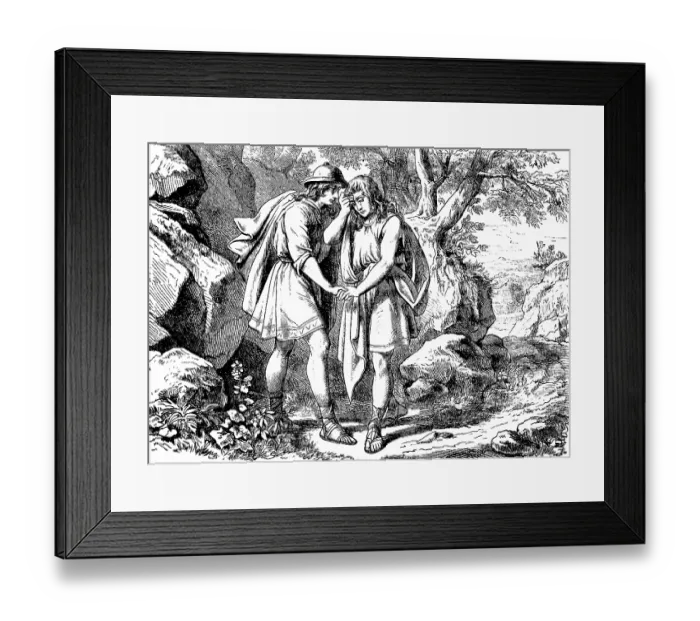 Framed Print : Jonathan spoke to David, Go in Peace