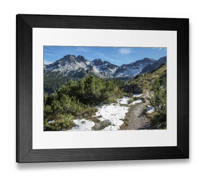 Framed Print : Hiking trail around the pulpit in autumn vegetation