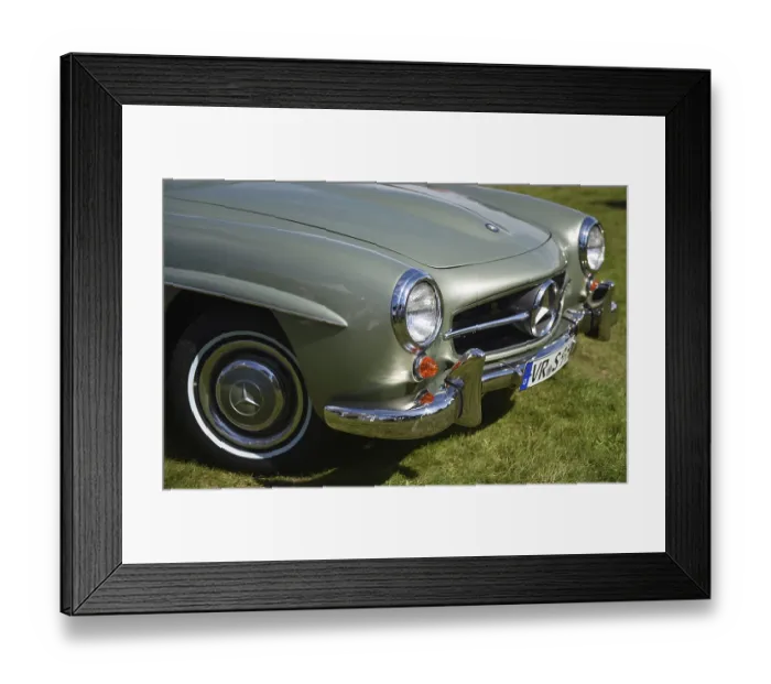 Framed Print : Mercedes-Benz W121 190 SL Roadster at a classic car meeting