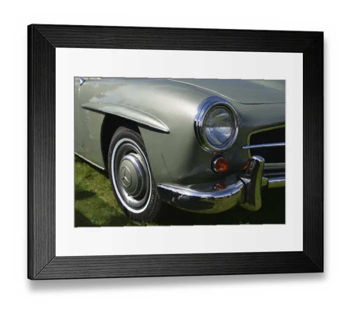 Framed Print : Mercedes-Benz W121 190 SL Roadster at a classic car meeting