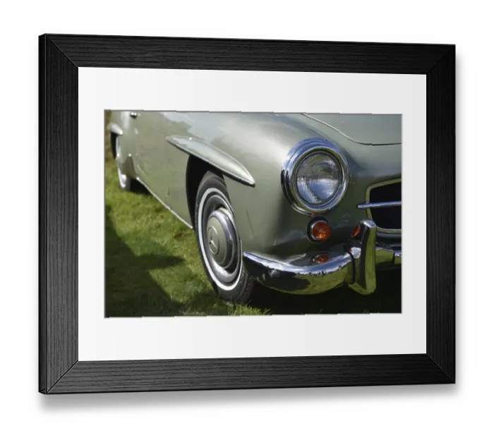 Framed Print : Mercedes-Benz W121 190 SL Roadster at a classic car meeting