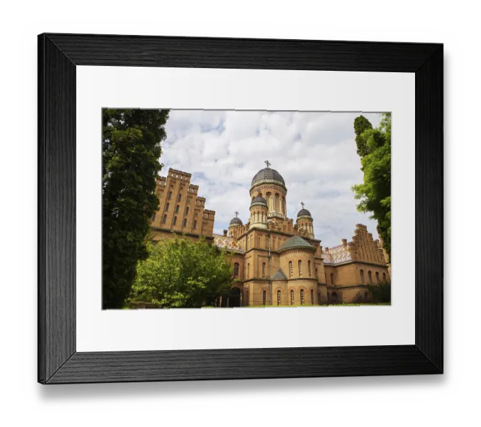 Framed Print : Chernivtsi Ukraine - 19.05.2019: Central building of Chernivtsi University