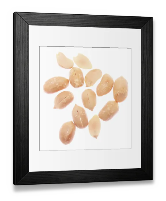 Framed Print : Peanuts isolated on white background Framed Print : Peanuts isolated on white background