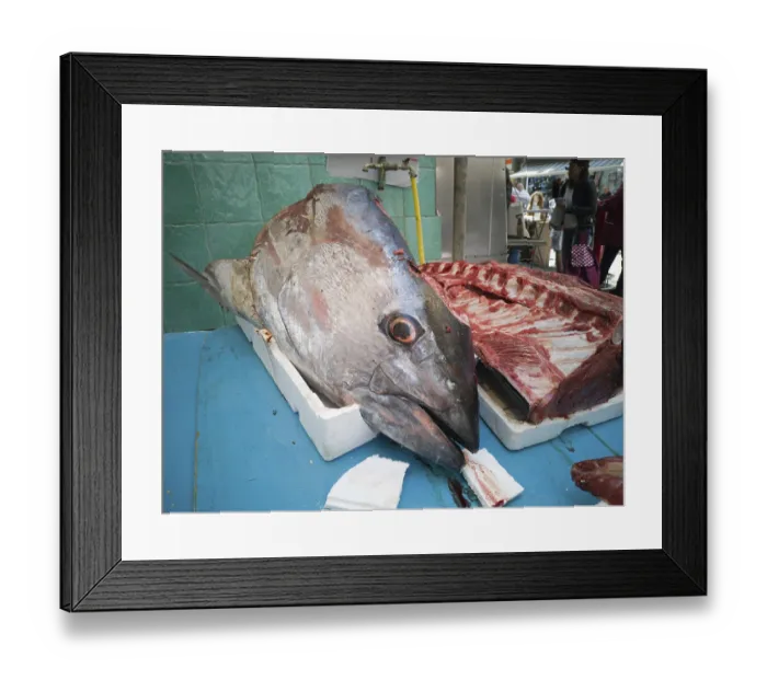 Framed Print : Mediterranean Fish in open seamarket, Napoli