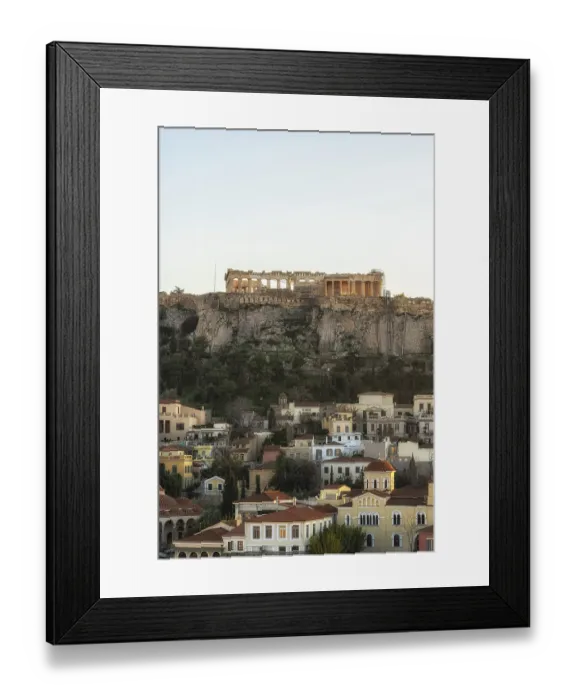Framed Print : View of Monastiraki Square and acropolis in the distance Framed Print : View of Monastiraki Square and acropolis in the distance