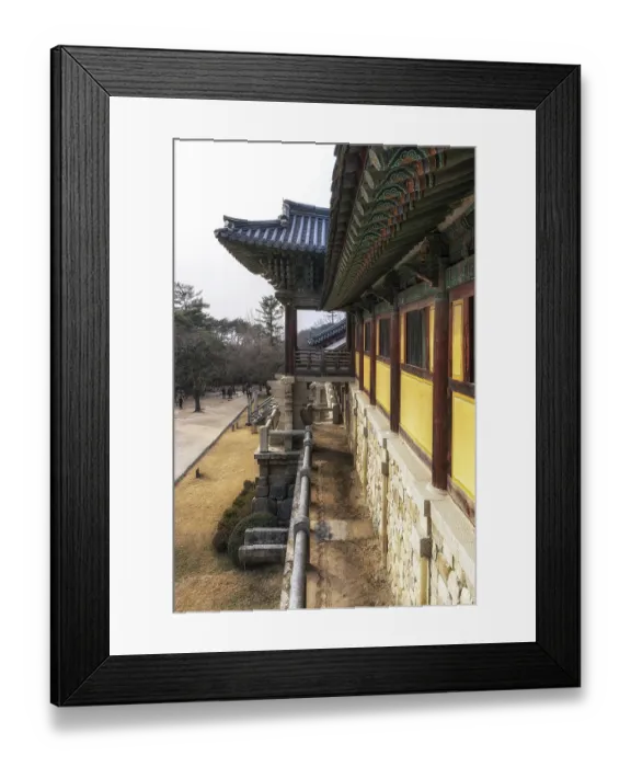 Framed Print : Beomyeong pavilion in bulguksa temple in gyeongju south korea Framed Print : Beomyeong pavilion in bulguksa temple in gyeongju south korea