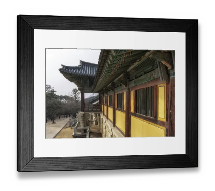 Framed Print : Beomyeong pavilion in bulguksa temple in gyeongju south korea