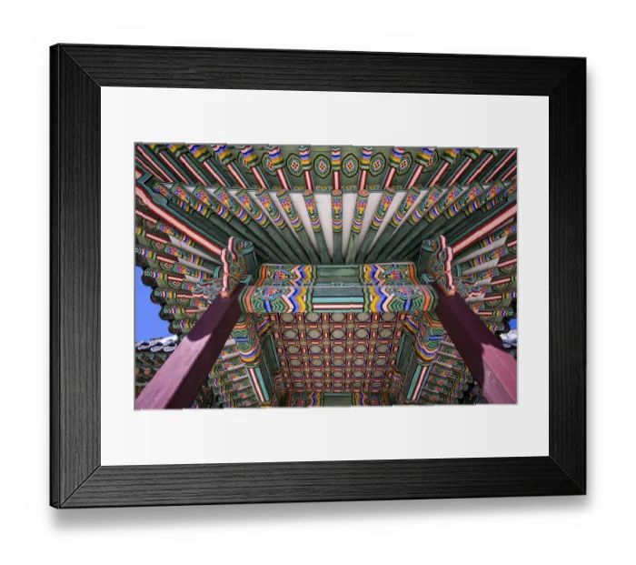 Framed Print : Colorful and traditional architecture of Changdeokgung palace in seoul