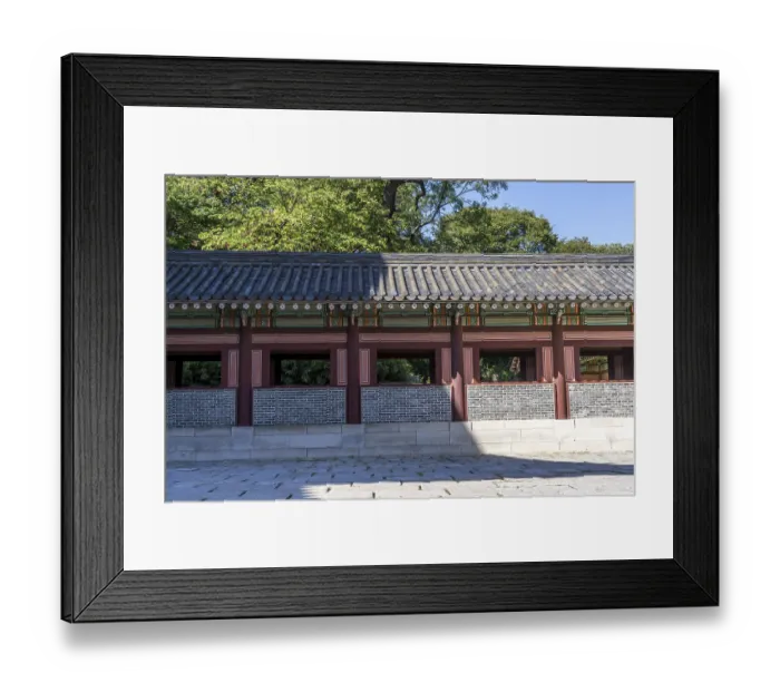 Framed Print : Colorful and traditional architecture of Changdeokgung palace in seoul