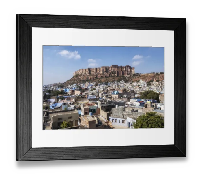 Framed Print : View of mehrangarh fort view during the day