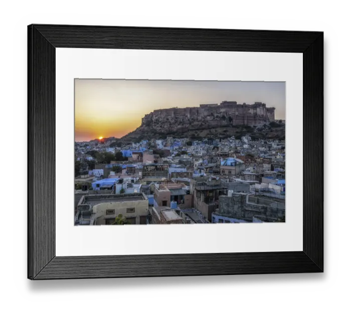 Framed Print : Sunset view over mehrangarh fort and jodhpur Framed Print : Sunset view over mehrangarh fort and jodhpur