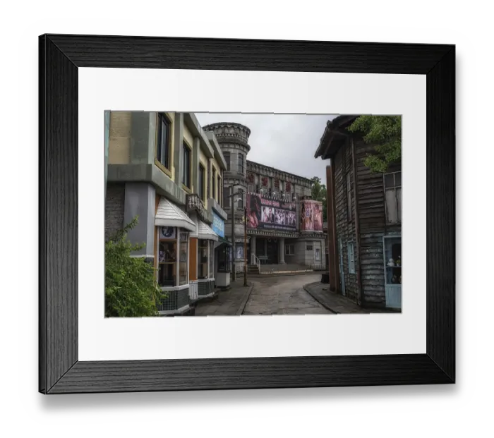 Framed Print : Various old village houses and buildings in Suncheon drama open film set
