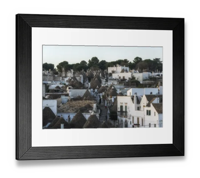 Framed Print : Alberobello Trulli Houses captured during sunrise hours Framed Print : Alberobello Trulli Houses captured during sunrise hours