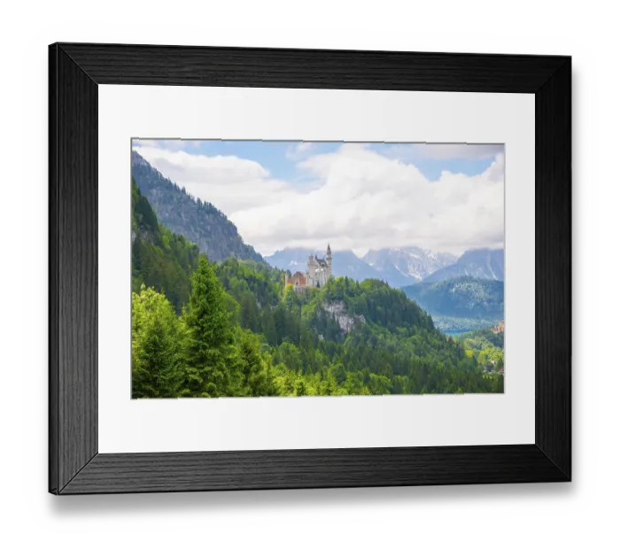 Framed Print : Neuschwanstein castle in Bavarian alps