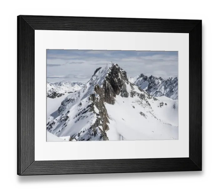 Framed Print : View of the Scalettahorn, mountain landscape in winter