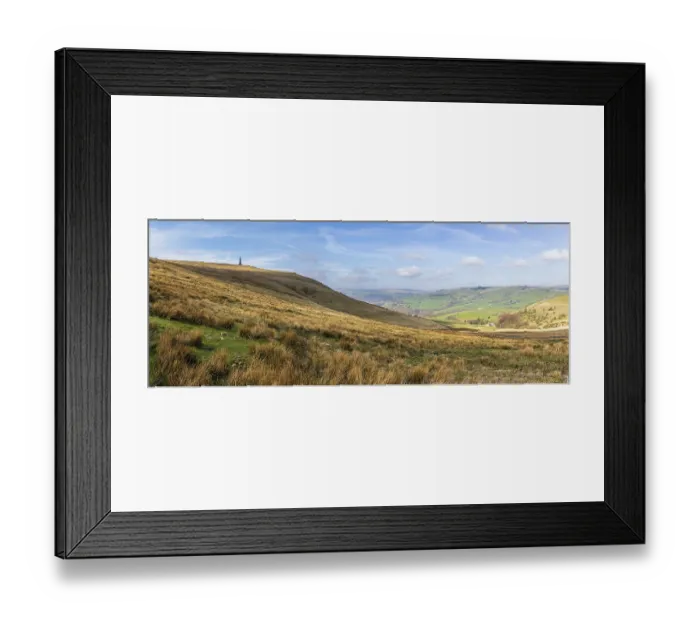 Framed Print : Stoodley Pike is a 1, 300-foot hill in the south Pennines in West Yorkshire