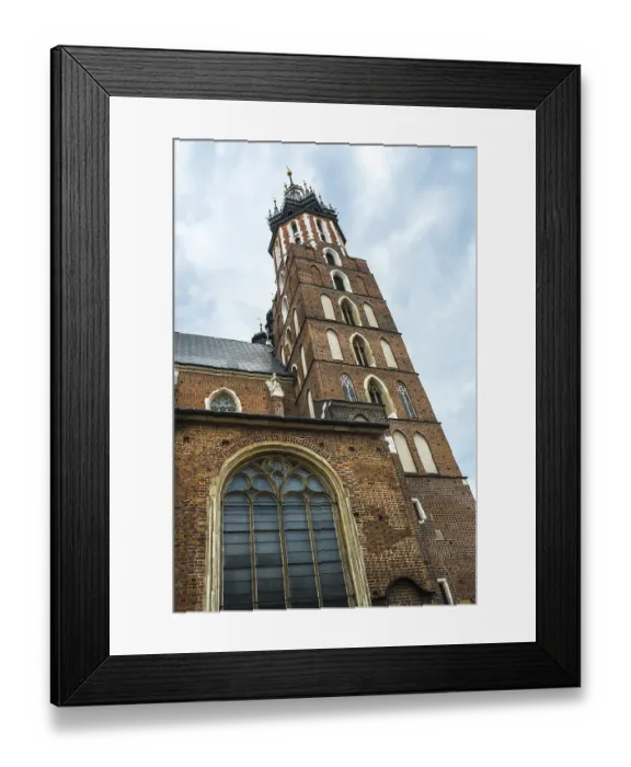 Framed Print : Tourist architectural attractions in the market square of Krakow
