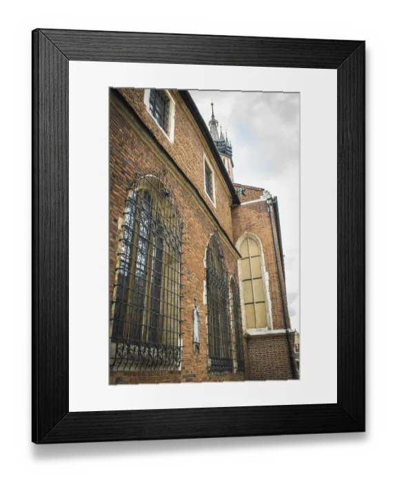 Framed Print : Tourist architectural attractions in the market square of Krakow