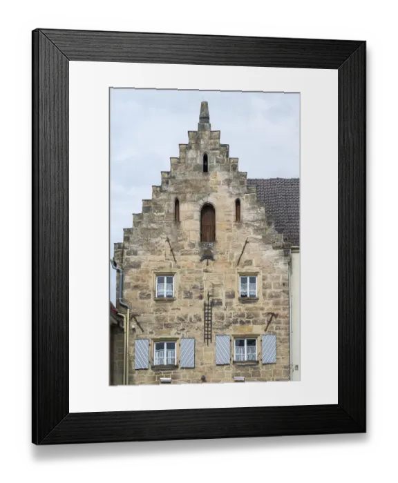 Framed Print : Stone Kemenate, fire station, Gothic construction