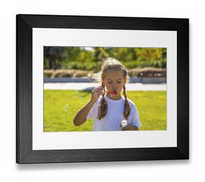 Framed Print : Little girl enjoying outdoor activity