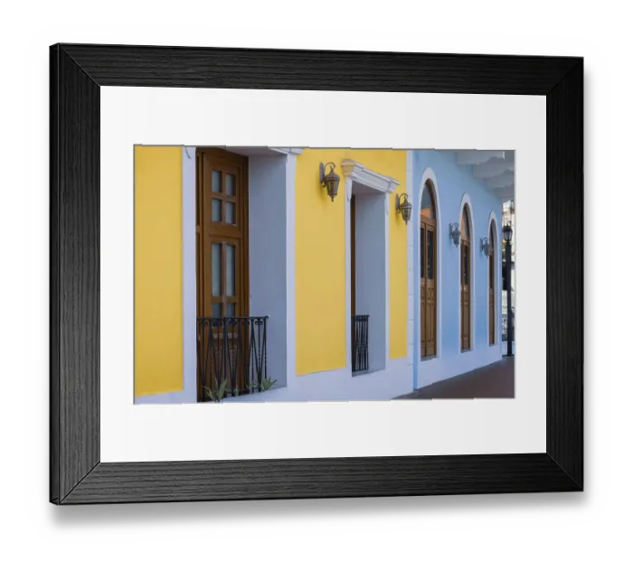 Framed Print : Panama, Panama City historic center Casco Viejo colorful streets and colonial architecture