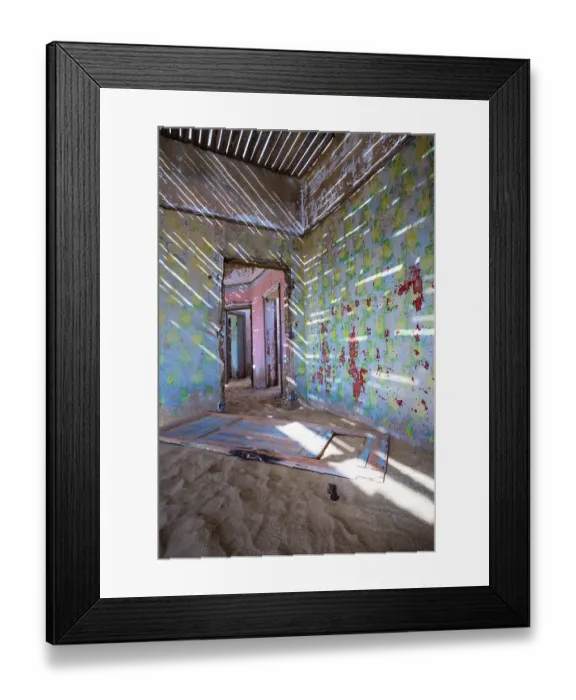 Framed Print : Building taken over by desert sand Framed Print : Building taken over by desert sand