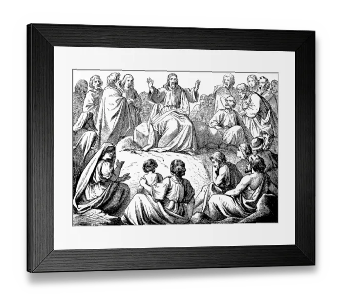Framed Print : The Sermon on the Mount, Blessed Are Those Who Are Spiritually Poor
