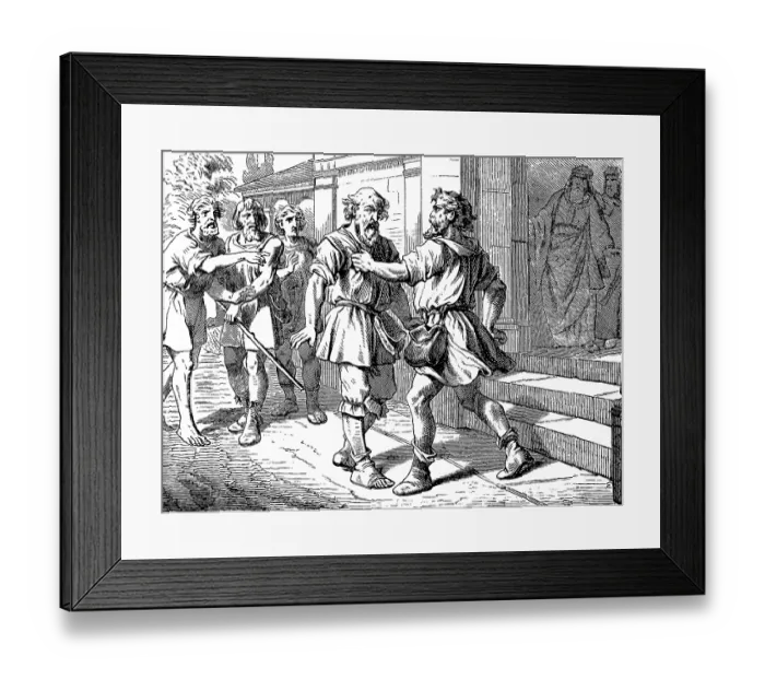 Framed Print : The great debtor's relentlessness against the servant Framed Print : The great debtor's relentlessness against the servant