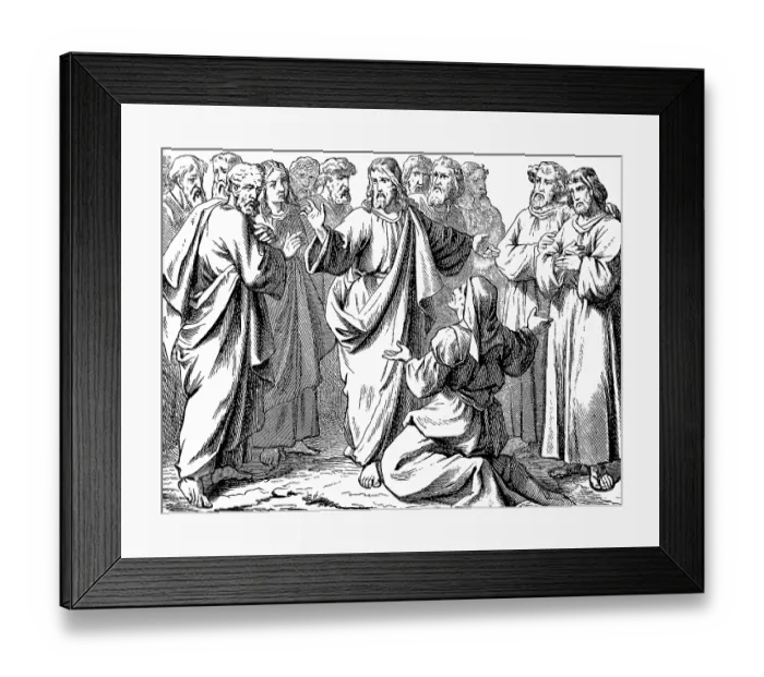 Framed Print : Request Salome, mother of two sons
