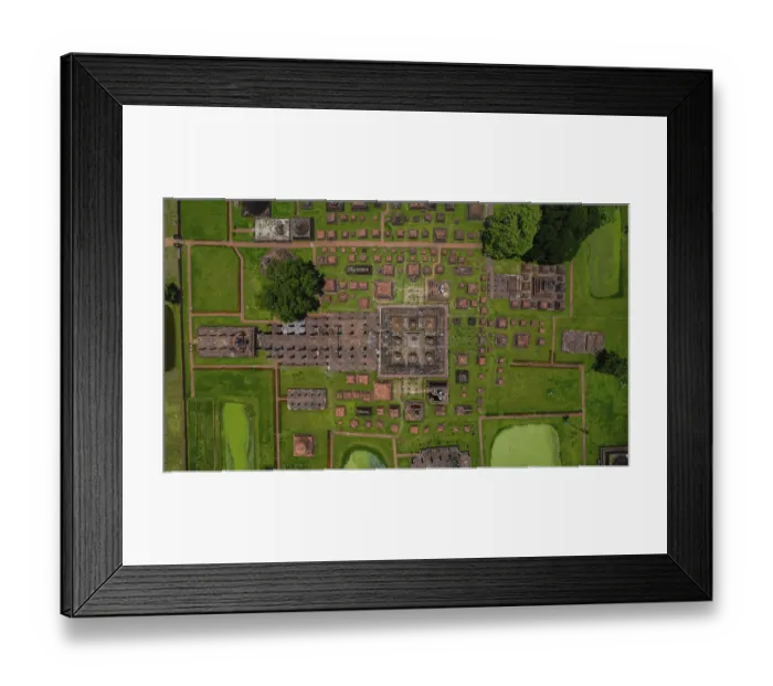 Framed Print : Drone view of an ancient temple complex in Thailand Framed Print : Drone view of an ancient temple complex in Thailand