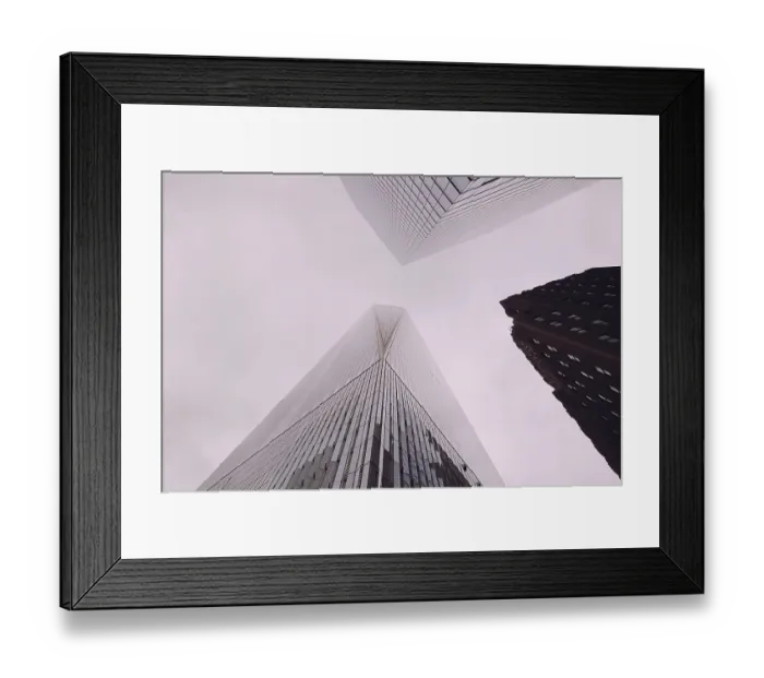 Framed Print : Look up at the skyscrapers of New York Framed Print : Look up at the skyscrapers of New York