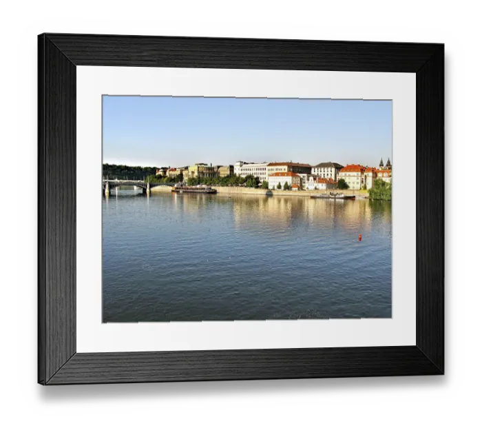 Framed Print : Exquisite architecture of the beautiful Czech capital city of Prague on a warm summer day
