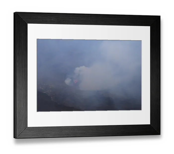 Framed Print : Mouth of the volcano with magma
