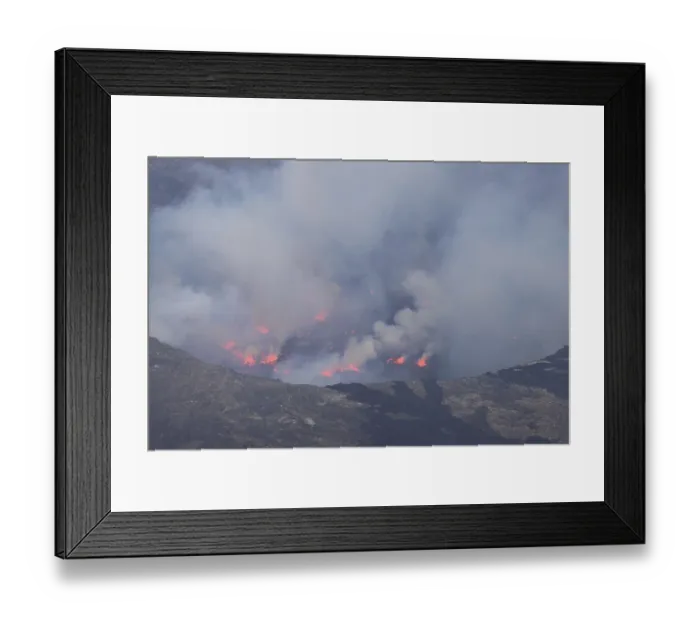 Framed Print : Mouth of the volcano with magma