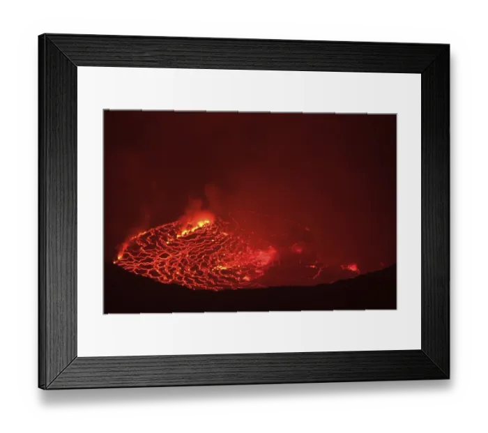 Framed Print : Mouth of the volcano with magma Framed Print : Mouth of the volcano with magma