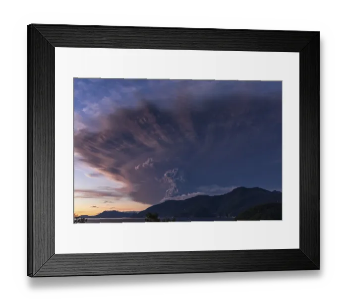Framed Print : Eruption. Clubs of smoke and ash in the atmosphere Framed Print : Eruption. Clubs of smoke and ash in the atmosphere