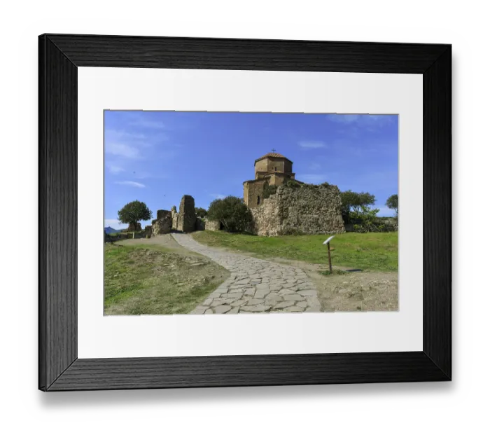 Framed Print : Jvari Monastery is the georgian orthodox monastery located near Mtskheta