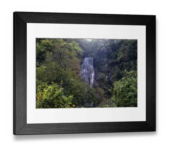 Framed Print : Mirveti waterfall in the mountains of Adzharia