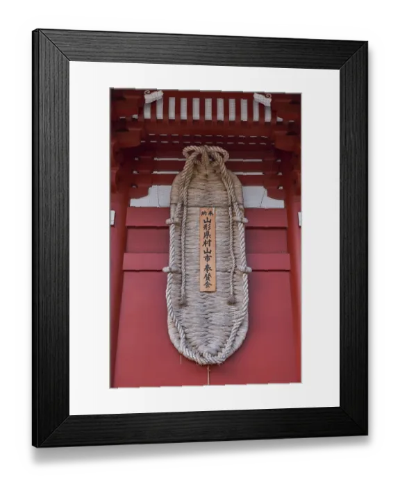 Framed Print : Details of the Senjo-ji Kannon Temple in Asakusa - Tokyo