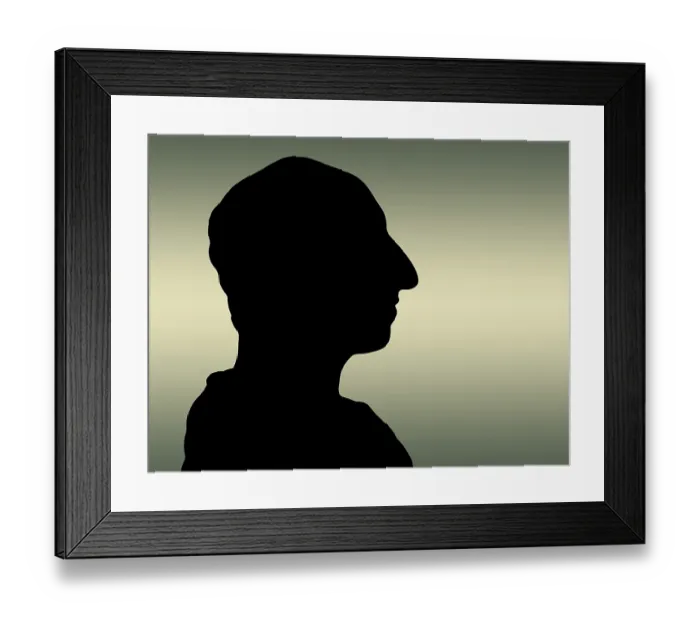 Framed Print : Silhouette of James Hutton, 1726 - 1797