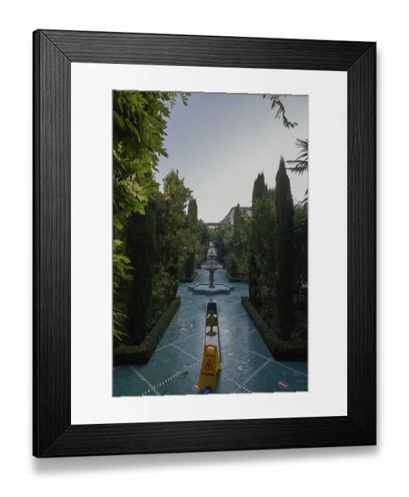Framed Print : The Interior Gardens of the Grande Mosquee de Paris Framed Print : The Interior Gardens of the Grande Mosquee de Paris