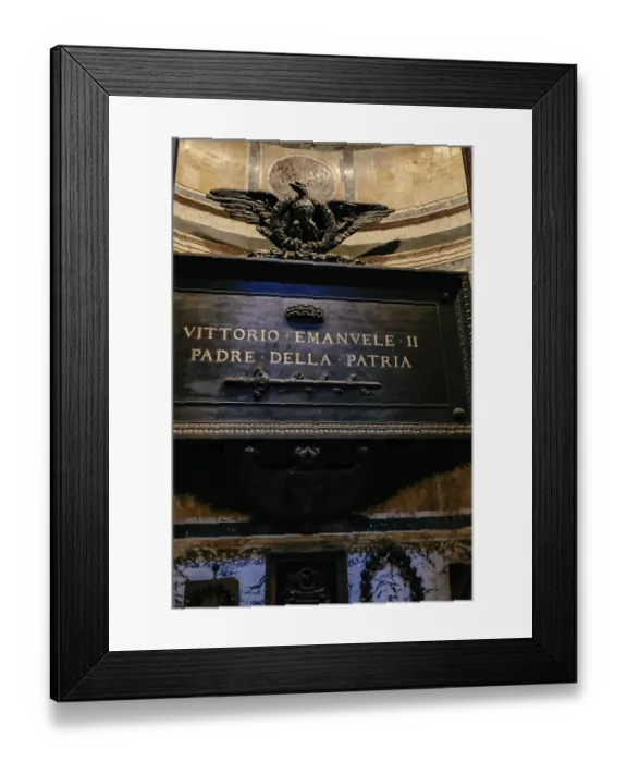 Framed Print : Vittorio Emanuele II Tomb in Pantheon - Temple to the gods of ancient Rome Framed Print : Vittorio Emanuele II Tomb in Pantheon - Temple to the gods of ancient Rome