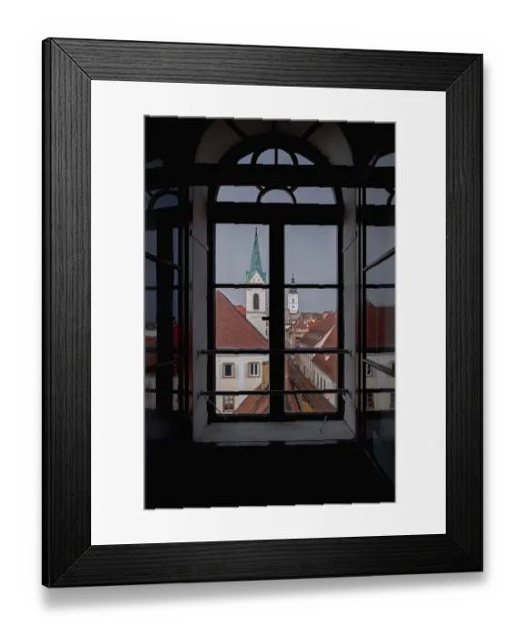 Framed Print : Aerial Panorama View of Zagreb from Lotrscak Tower