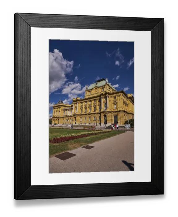 Framed Print : Beautiful Neoclassical Building of Croatian National Theater in Zagreb Framed Print : Beautiful Neoclassical Building of Croatian National Theater in Zagreb