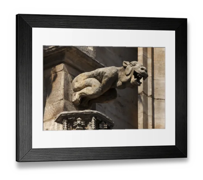 Framed Print : Gargoyles at City Hall on Grand Place