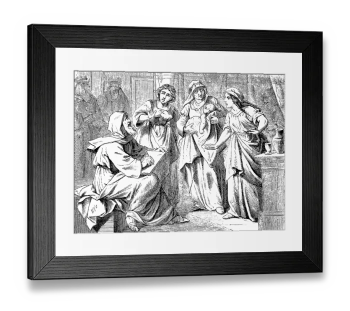 Framed Print : Zacharias wrote and spoke his name is John