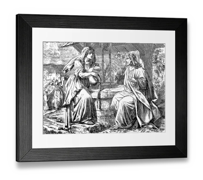 Framed Print : She Samaritan at Jacob's Well in Sichar Framed Print : She Samaritan at Jacob's Well in Sichar