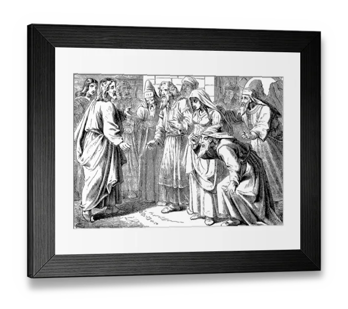 Framed Print : Christ and the Adulteress in the Temple