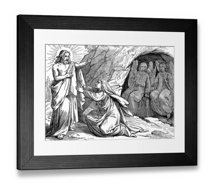 Framed Print : Mary Magdalene and the Risen, Gospel of John Framed Print : Mary Magdalene and the Risen, Gospel of John