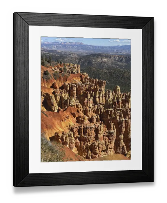 Framed Print : Impressive red rock landscape with sweeping views over layered